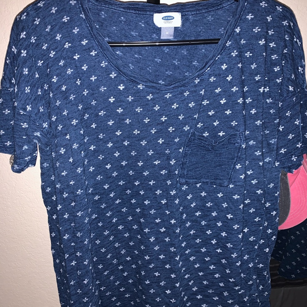 Navy Blue Short Sleeve Shirt